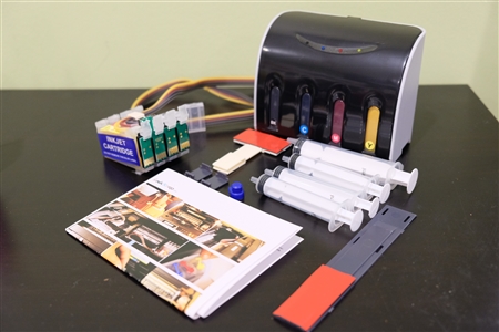 Continuous ink system for Epson WorkForce 40, WorkForce 600  inkjet printers.