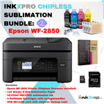 Epson WF-2850 CHIPLESS Sublimation Printer Bundle