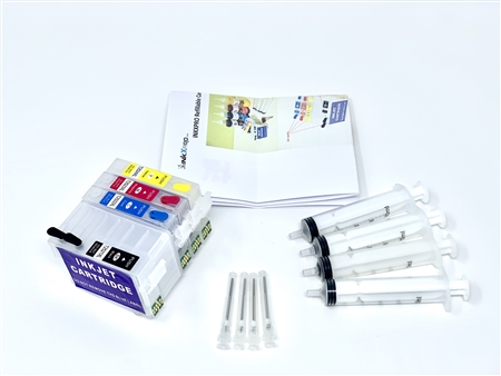Ink Refill Kit for Epson Workforce WF-3640 WF-3620 WF-7110 WF7620 WF7610 WF-7710 WF7720 WF7210 Printer 252 Cartridges