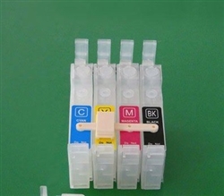 Empty 4 color CISS cartridges replacement
